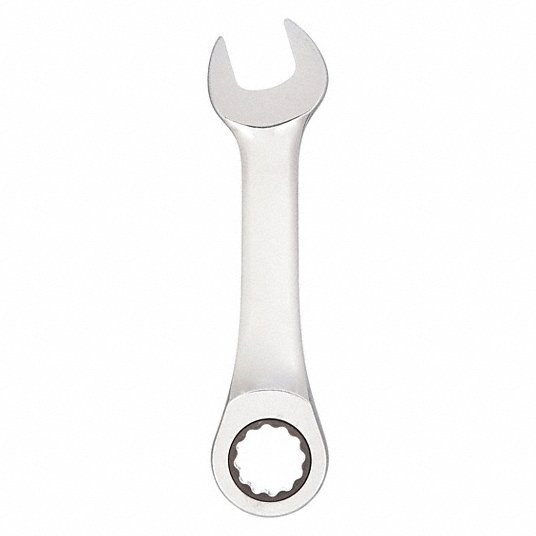 Westward Combination Wrench, Alloy Steel, Chrome, 13 mm Head Size, 4 1/4 inch Overall Length 3LU29