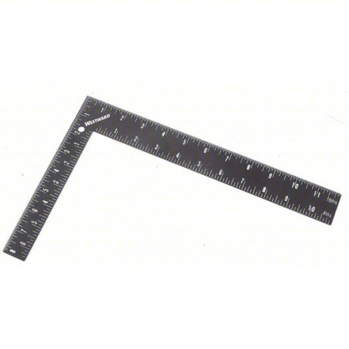 Westward Carpenter Square, Steel, 12 x 1 1/2 inch Body Size, 8 x 1 inch Tongue Size 4MRX7