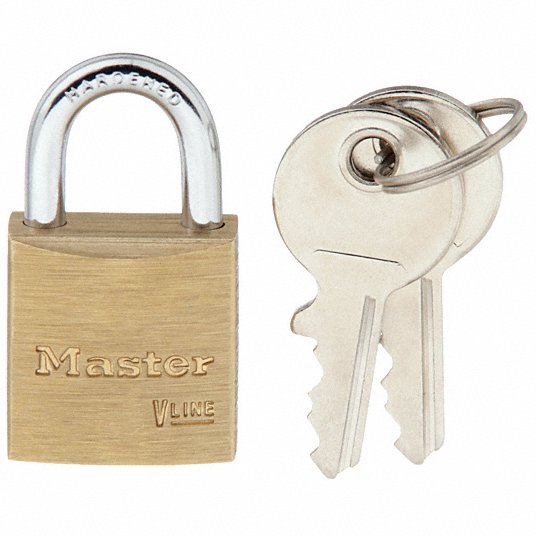 Master Lock Padlock, 7/16 inch Vertical Shackle Clearance, 3/8 inch Horizontal Shackle Clearance, 1 inch x 1/2 inch 4120WWG