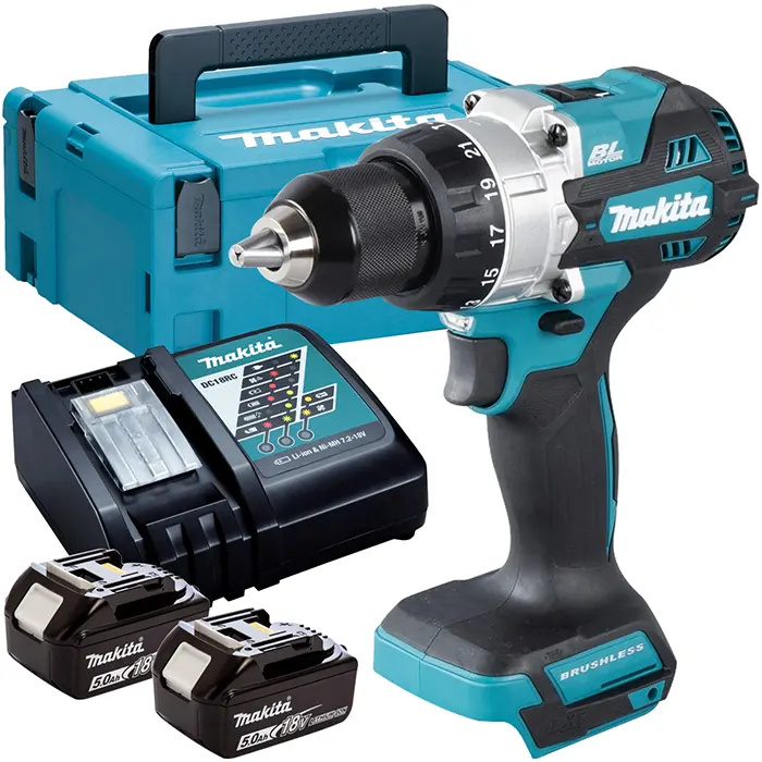 Makita Cordless Hammer Drill Machine, For Steel / Wood, 13 mm, 18 V, 0 ~ 2,100 rpm, 2.7 kg DHP486RTJ