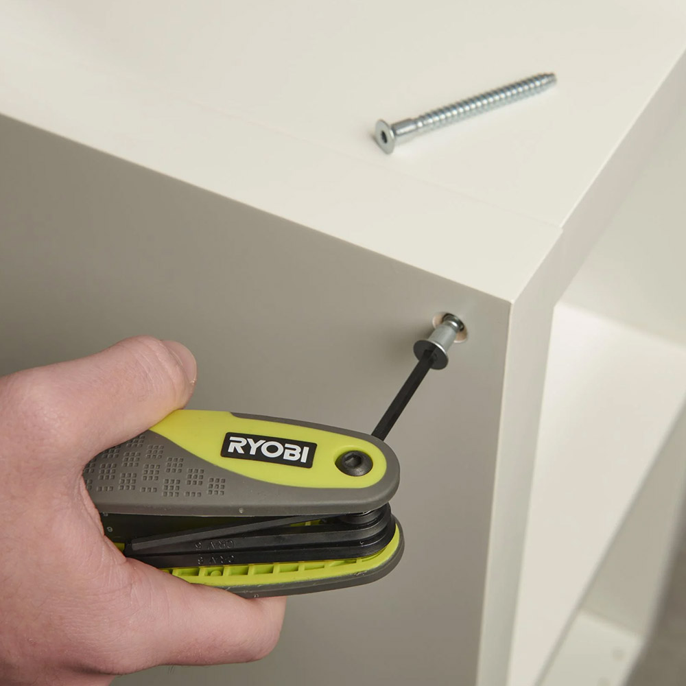 Ryobi 7pc Hex Key Set, 2.5mm to 10mm Metric Sizes, Black Oxide Finish RHFHK-7