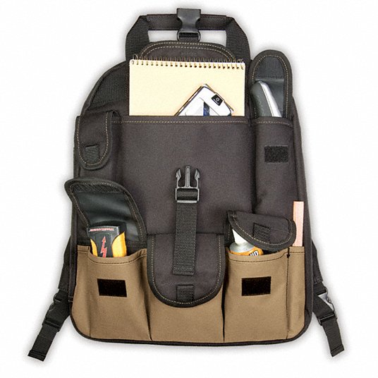 Clc Tool Backpack, 26 Pockets, 14"x4"x16", Tan 1130