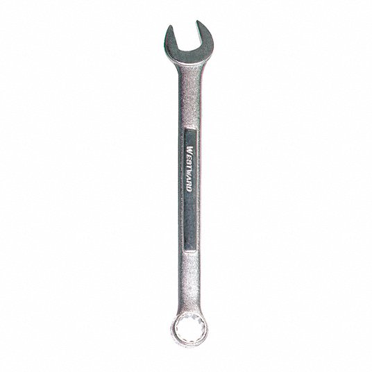 Westward Combination Wrench, Alloy Steel, Satin, 16 59/64 in Overall Length 5MR25