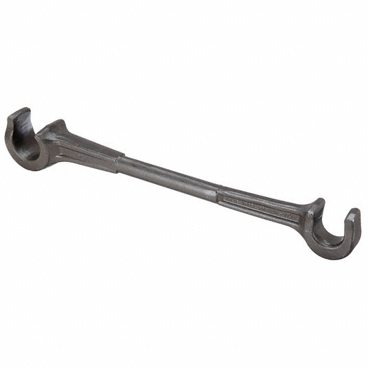 Westward Double-End Valve Wheel Wrench, Head Size 1 in, 1 5/16 in, Alloy Steel, Black Oxide 5PWE7