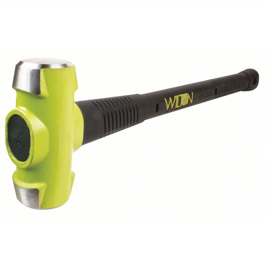 Wilton Standard Sledge Hammer, Steel, Steel Handle, 12 lb Head Weight, 2 1/4 inch Dia, 38 inch Overall Length 21236