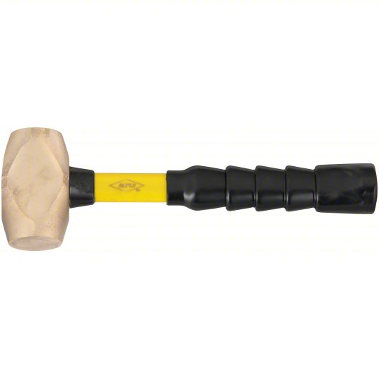 Nupla Non-Sparking Engineering Hammer, Fiberglass Handle, 4 lb Head Weight, 1 5/8-inch Dia, 12-inch Length 30040