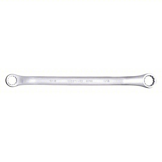 Westward Box End Wrench, Alloy Steel, Satin, 10 mm; 11 mm Head Size, 7 3/4 inch Overall Length, Offset 5MP99