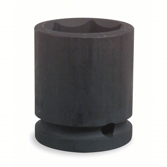 Westward Impact Socket, 1/2 inch Drive Size, 17 mm Socket Size, 6-Point, Black Oxide 5MW97