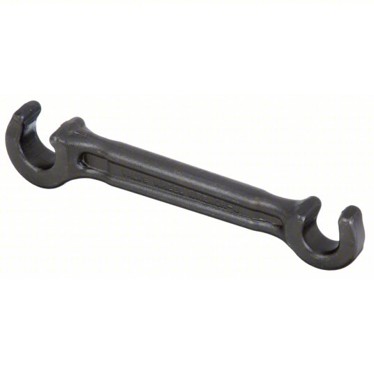 Westward Double End Valve Wheel Wrench, 1/2 inch_21/32 inch Head Size, 8 inch Overall Length, Alloy Steel