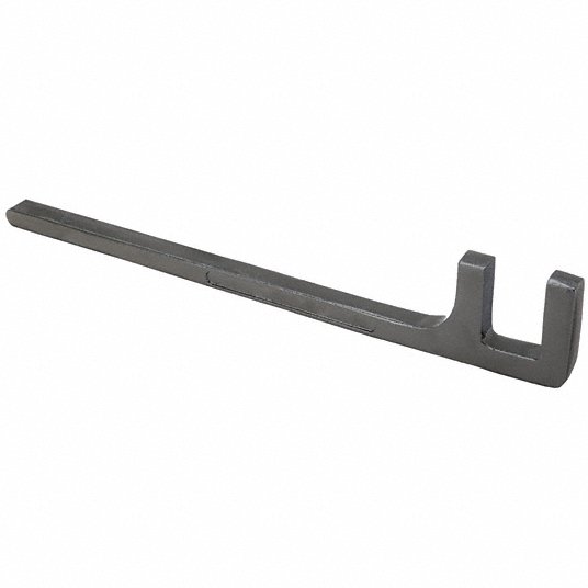 Westward F-Type Valve Wheel Wrench, 1 3/8 in Head Size, 12 in Overall Lg, Alloy Steel, Powder-Coated 5PWF3