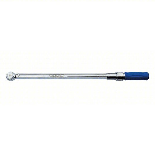 Westward Micrometer Torque Wrench, Foot-Pound, Newton-Meter, Drive Size 1/2 inch 6PAJ8