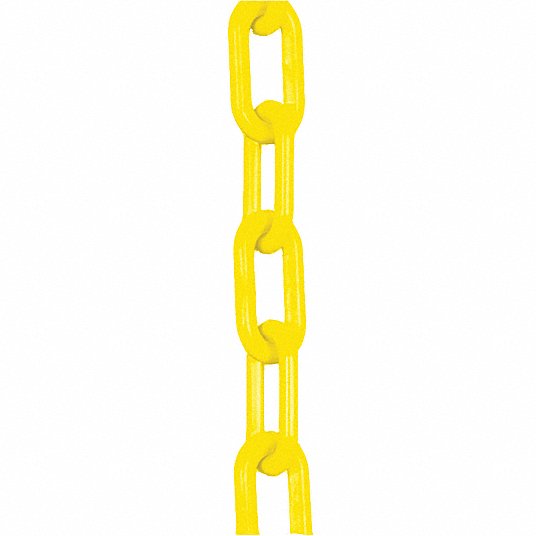 Mr. Chain Plastic Chain, 1-1/2 In x 100 ft, Yellow 30002-100