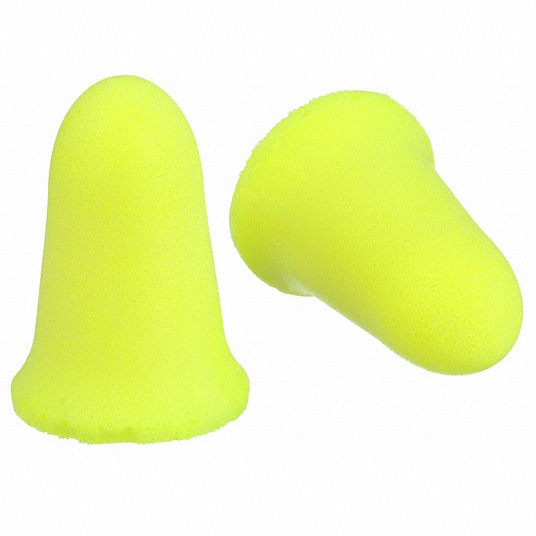 3M Ear Plugs, Bell, 33 dB NRR, Gen Purpose, Uncorded, Disposable, Roll-Down, M Earplug Size, 200 PK 312-1261