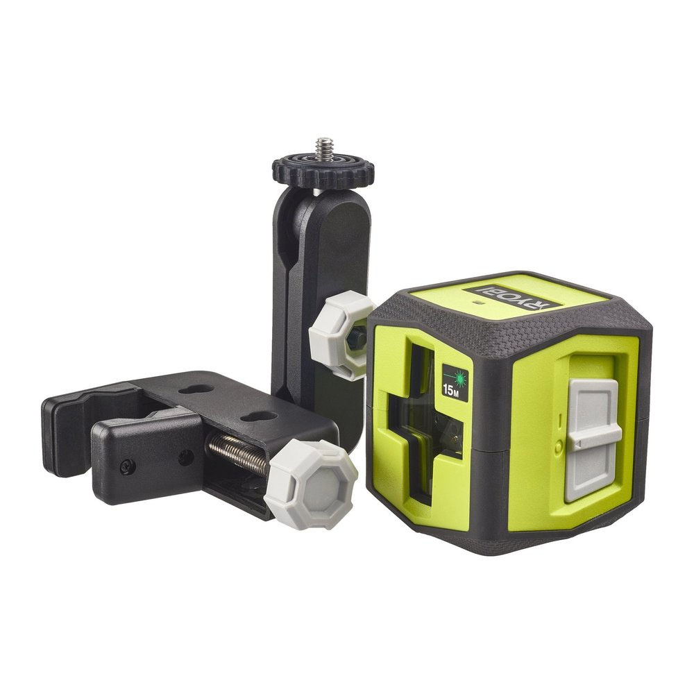 Ryobi 15M Green Cross line Laser, Automatic Self-Leveling, 0.4kg RBCLLG1