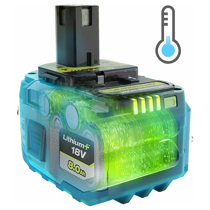 Ryobi Lithium-Ion Battery 18 Volt, 8.0 Amp, High Energy, One+ RB1880T