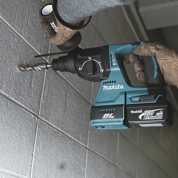 Makita Cordless Rotary Hammer, 18V, 3 Operation Modes, 0 ~ 950 rpm, 2.6kg DHR242RFE