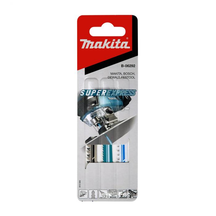 Makita Express Jigsaw Blade Set x3 Blades for Wood & Metal B-06292