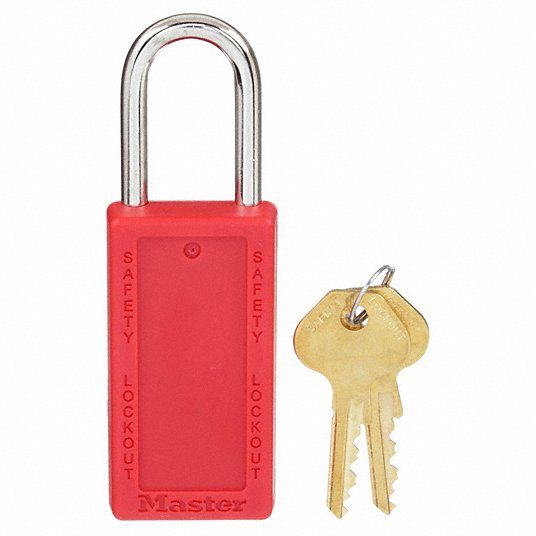 ماستر لوك قفل, قطر القيد 1/4 بوصة 411KAW400RED-3XX1331
