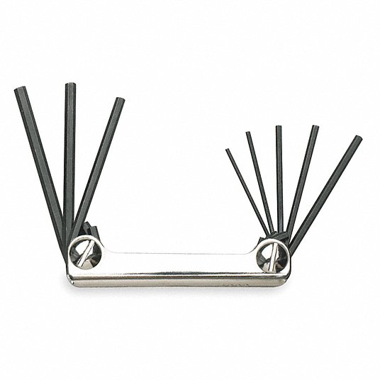 Proto Hex Key Set, L Key Shape, Short, Black Oxide, Number of Pieces 8 J4992
