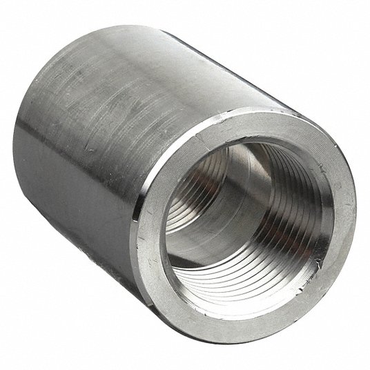 Grainger Approved Coupling: 316 Stainless Steel, 2 in x 2 in Fitting Pipe Size, Female NPT x Female NPT, Class 3000 402CP30006
