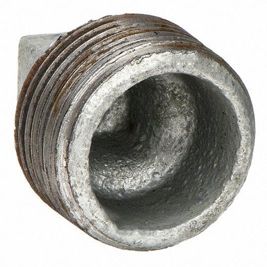 Grainger Approved Square Head Plug: Malleable Iron, 1/4 in Pipe Size, Male NPT 5P908