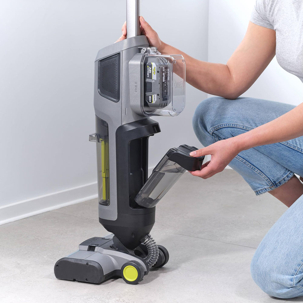 Ryobi Cordless Brushless Hard Floor Cleaner Kit 18V, 3-in-1 Vacuum Mop and Dry RHFC18BL-1X40GL