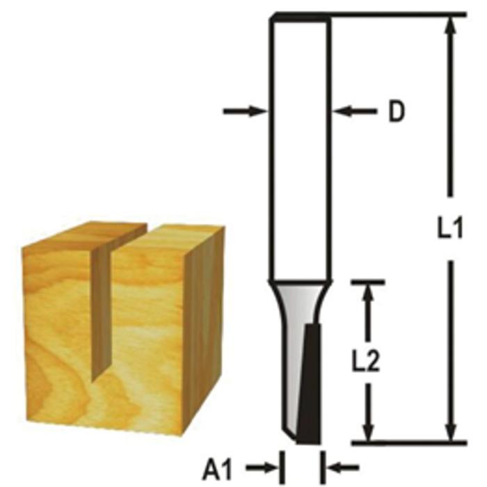 Makita Accessories ,Router Bits straight (1 Flute) D-47416
