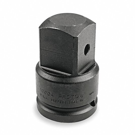Proto Impact Socket Adapter, Black Oxide, Locking No, Output Drive Male, Square, 1 1/2 inch J10004