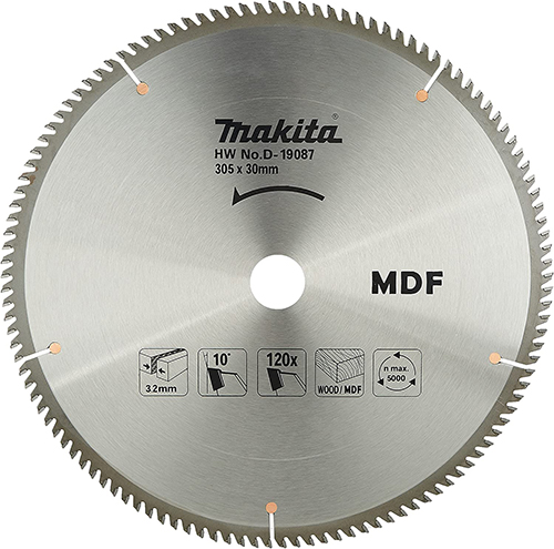 Makita MDF Cutting Saw Blade, Size 305 X 30 X 3.2mm, 120 Tooth, Suitable for Slide Compound Saw and Miter Saw D-19087