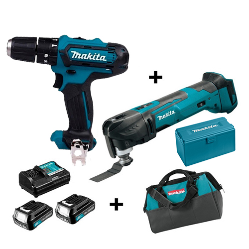 Makita drill and multi deals tool set