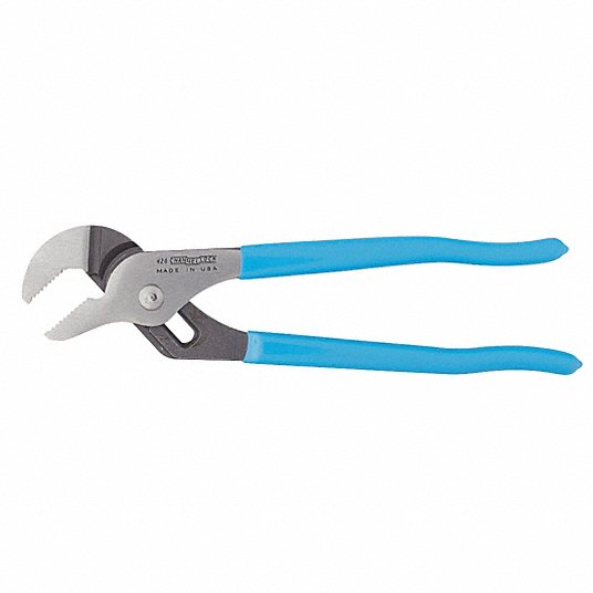 Tongue and Groove Plier, Flat, Groove Joint, 1 1/2 inch Max Jaw Opening, 9 1/2 inch Overall Length, Serrated 420