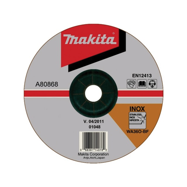 Makita GRINDING WHEEL,115mm, FOR STAINLESS STEEL A-80868