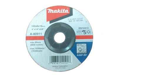 Makita Accessories, Depressed Center Grinding Wheel (A-series), 100 x 6.0 x 16.00 A-80911