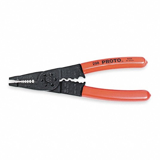 Proto Solid and Stranded Wire Stripper, 8 1/4 in 3R286