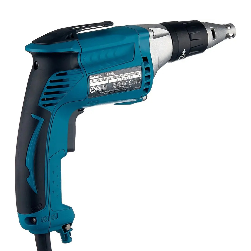Makita Dry Wall Screwdriver, Hexagon Drive 1/4 inch, 570W, 0~4000rpm, 1.4kg FS4300