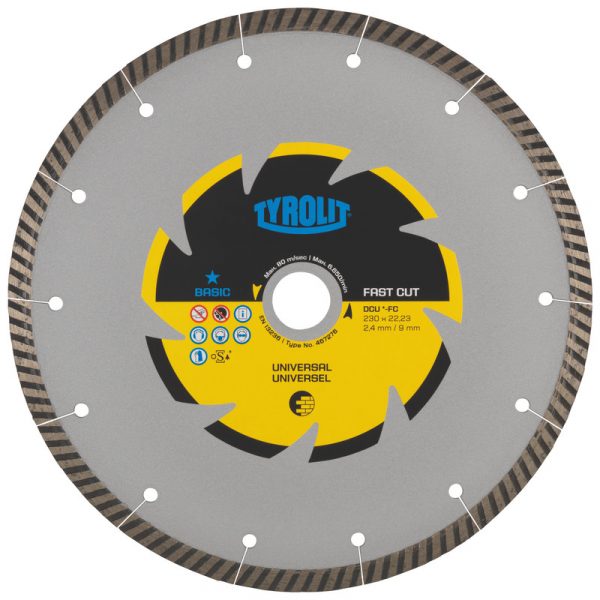 Tyrolit DIAMOND BLADE Universal Turbo FASTCUT, 4 467266 633365