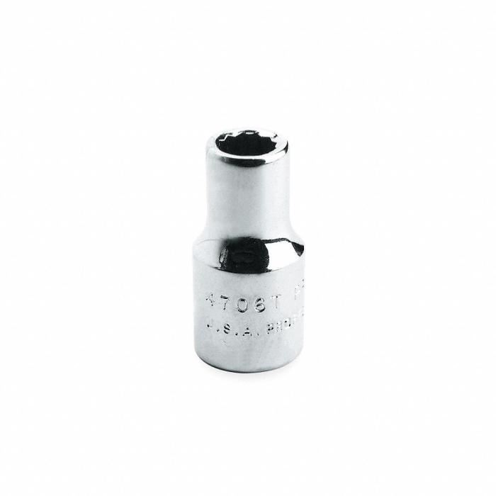 Proto Socket, 1/2 inch Drive Size, 36 mm Socket Size, 12-Point, Alloy Steel, Chrome Finish J5436M