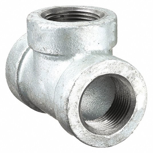 Grainger Approved Tee, Malleable Iron, 1/2Inch x 1/2Inch x 1/2Inch Pipe Size, NPT x NPT x NPT, Class 300 1LBL8