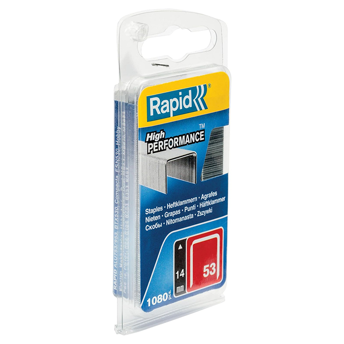 Rapid Fine Wire Staples, Leg Length 8 mm, No.53, 1080 Pieces, Galvanized 40109503