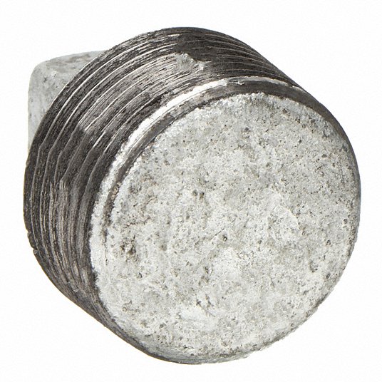 Grainger Approved Square Head Plug, Malleable Iron, 3/4 in Pipe Size, Male NPT, Class 300 5PAT2