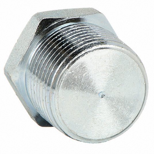 Grainger Approved Hex Head Plug: 1Inch Pipe Size, Forged Steel, Male NPT 1MPL8
