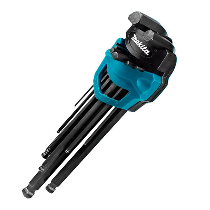 Makita Allen Hex Key Wrench Set, 9 Piece Assorted Size ( 1.5, 2, 2.5, 3, 4, 5, 6, 8, 10mm ) B-65894