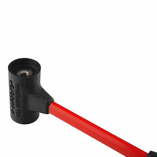 Proto Soft Face Hammer, 8 oz Head Weight, 1 inch Tip Diameter, 12 in Overall Length, Replaceable Tips, Fiberglass Handle JSF105