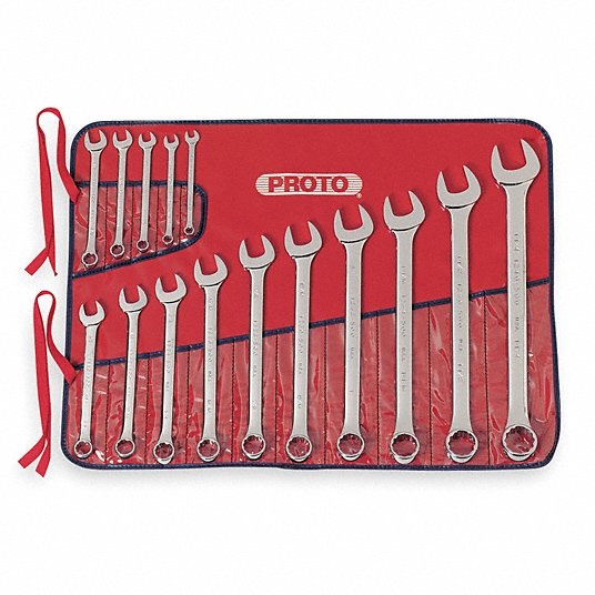 Proto Combination Wrench Set, 15 Number of Tools 449N98 J1200F-T500