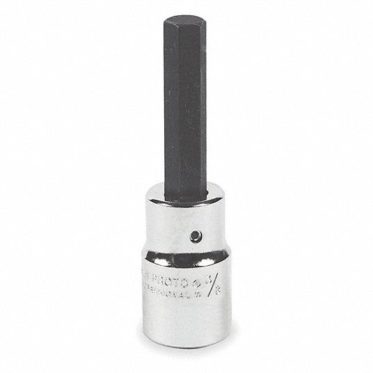 Proto Socket Bit, Insert Length 2 in, Replaceable Insert No, SAE, Tip Size 3/4 in, Tip Style Hex J544134