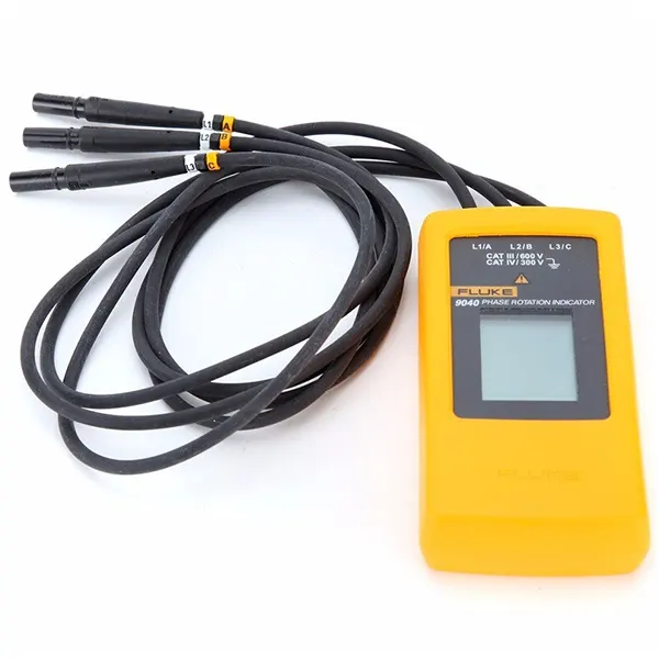 Fluke Phase Sequence Tester Digital, 40 to 700V AC, 15 Hz to 400 Hz, CAT III 600V/CAT IV 300V FLUKE-9040
