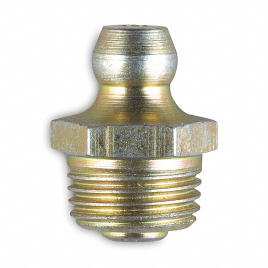 Grainger Approved Grease Fitting, 1/8Inch-27, PTF, Unfinished Stainless Steel, PK 10 5PU30