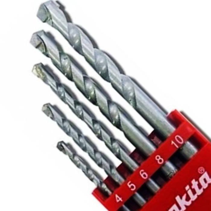 Makita Accessories, Straight shank Masonry drill bit (5 pcs/ set ) D-03894