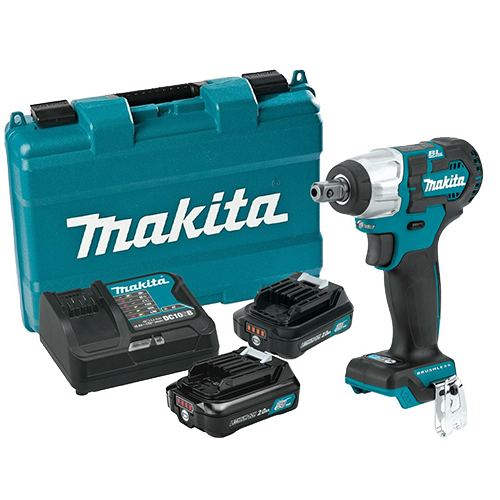 Makita Cordless Impact Wrench, 1/2 inch, Brushless Motor, 12V, 165Nm, 0.82kg TW161DSME