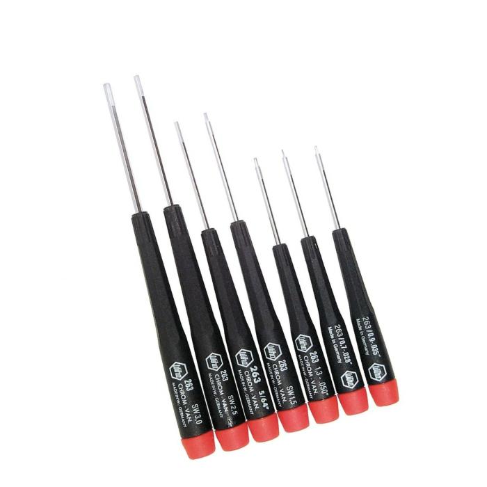 Wiha Hex Precision Screwdriver Set, Plastic, 7PC 26390